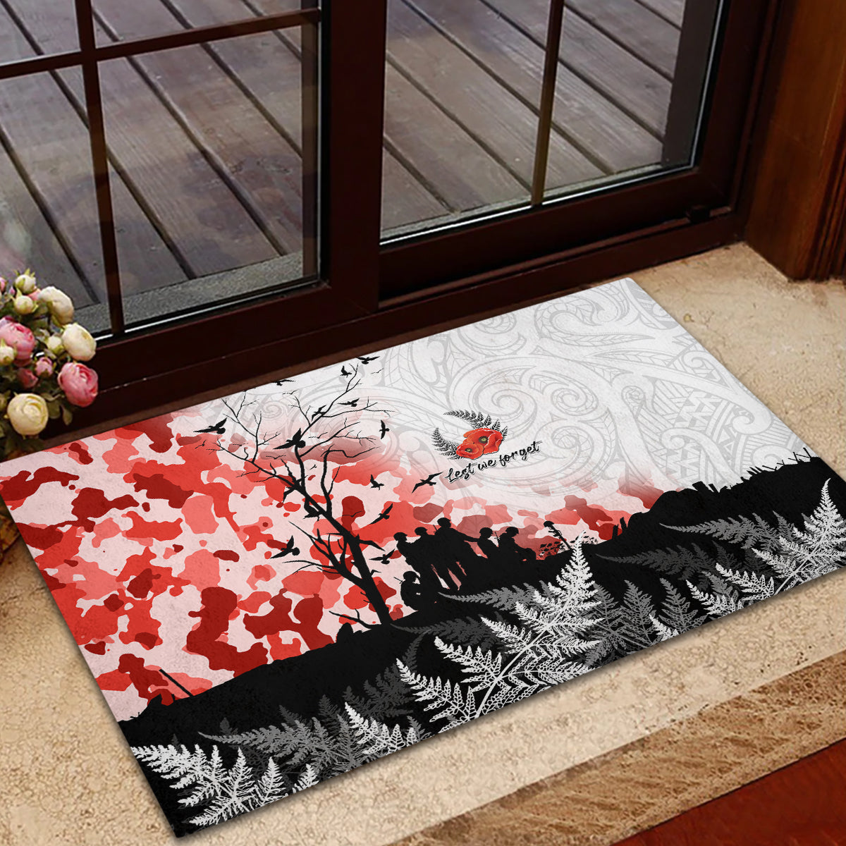 Kei Wareware Tatou New Zealand ANZAC Day Rubber Doormat Lest We Forget LT05 - Polynesian Pride