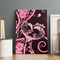 New Zealand Valentine Canvas Wall Art Aroha Sweet Pink Piwakawaka