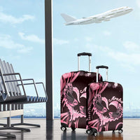 New Zealand Valentine Luggage Cover Aroha Sweet Pink Piwakawaka