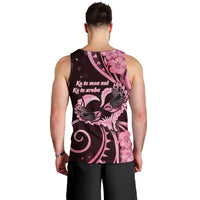 New Zealand Valentine Men Tank Top Aroha Sweet Pink Piwakawaka
