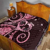 New Zealand Valentine Quilt Aroha Sweet Pink Piwakawaka