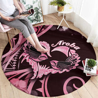 New Zealand Valentine Round Carpet Aroha Sweet Pink Piwakawaka