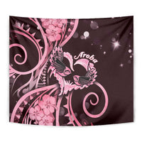 New Zealand Valentine Tapestry Aroha Sweet Pink Piwakawaka