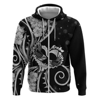 New Zealand Valentine Zip Hoodie Aroha Gray Piwakawaka LT05 Zip Hoodie Gray - Polynesian Pride