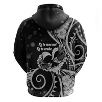 New Zealand Valentine Zip Hoodie Aroha Gray Piwakawaka LT05 - Polynesian Pride