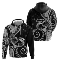 New Zealand Valentine Zip Hoodie Aroha Gray Piwakawaka LT05 - Polynesian Pride