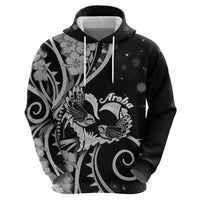 New Zealand Valentine Zip Hoodie Aroha Gray Piwakawaka LT05 - Polynesian Pride