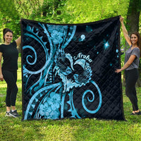 New Zealand Valentine Quilt Aroha Cyan Piwakawaka LT05 - Polynesian Pride