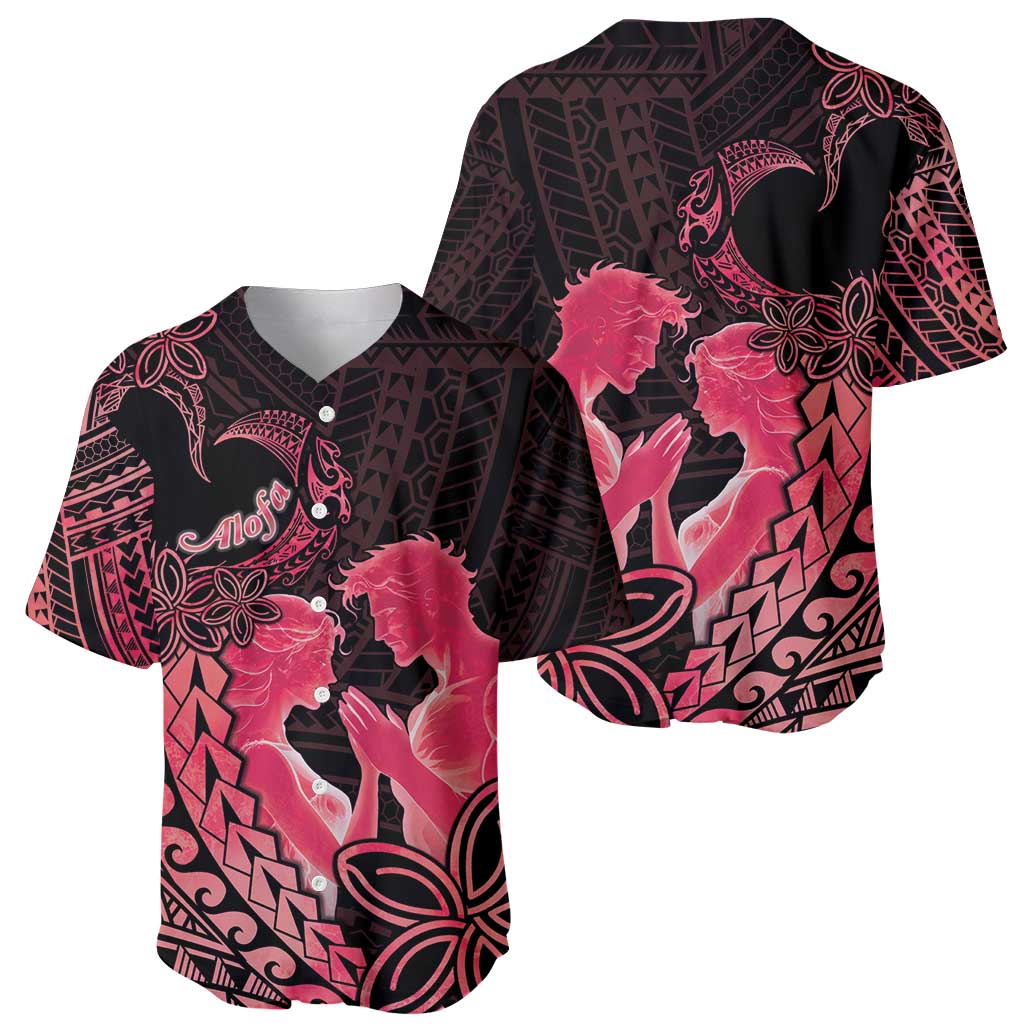 Alofa Samoa Valentine Red Baseball Jersey Love Is The Greatest Thing LT05 - Polynesian Pride
