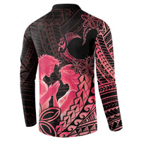 Alofa Samoa Valentine Red Button Sweatshirt Love Is The Greatest Thing LT05 - Polynesian Pride