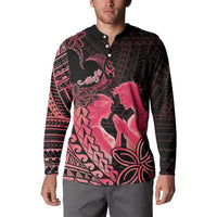 Alofa Samoa Valentine Red Button Sweatshirt Love Is The Greatest Thing LT05 - Polynesian Pride