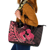 Alofa Samoa Valentine Red Leather Tote Bag Love Is The Greatest Thing LT05 Red - Polynesian Pride