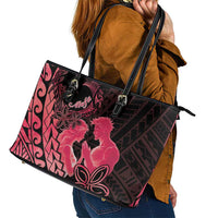 Alofa Samoa Valentine Red Leather Tote Bag Love Is The Greatest Thing LT05 - Polynesian Pride