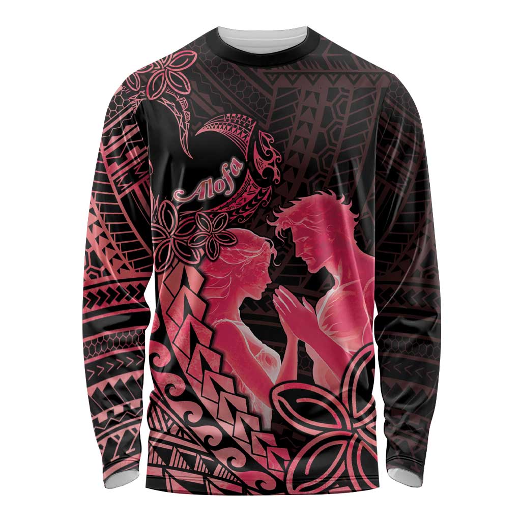 Alofa Samoa Valentine Red Long Sleeve Shirt Love Is The Greatest Thing LT05 Unisex Red - Polynesian Pride