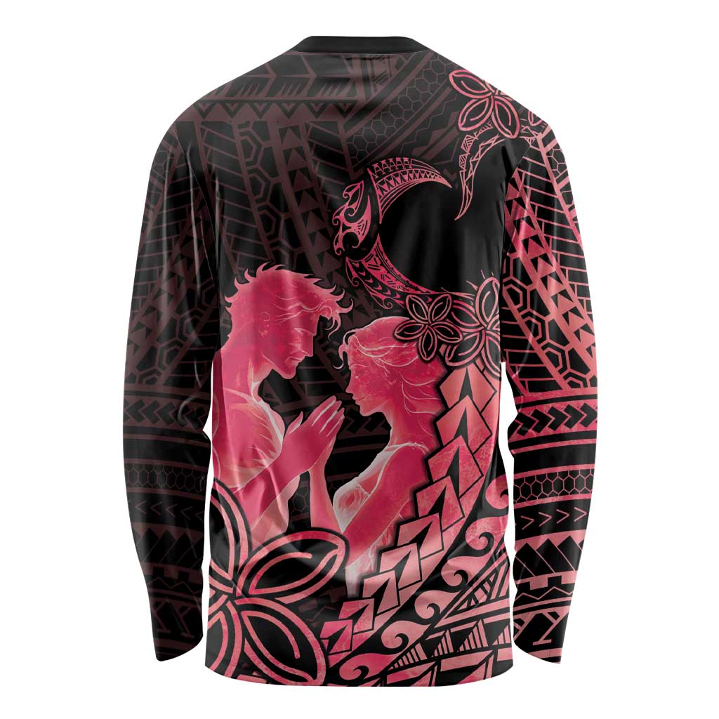 Alofa Samoa Valentine Red Long Sleeve Shirt Love Is The Greatest Thing LT05 - Polynesian Pride