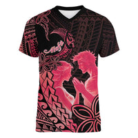 Alofa Samoa Valentine Red Women V-Neck T-Shirt Love Is The Greatest Thing LT05 Female Red - Polynesian Pride
