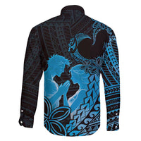 Alofa Samoa Valentine Blue Family Matching Short Sleeve Bodycon Dress and Hawaiian Shirt Love Is The Greatest Thing