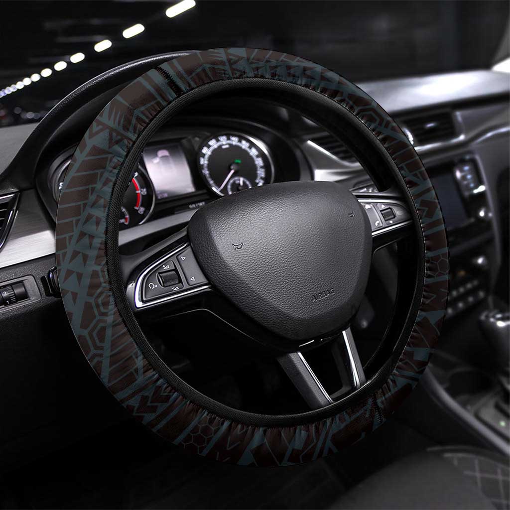 Alofa Samoa Valentine Blue Steering Wheel Cover Love Is The Greatest Thing LT05 Universal Fit Blue - Polynesian Pride