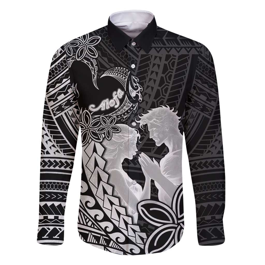 Alofa Samoa Valentine Black Family Matching Mermaid Dress and Hawaiian Shirt Love Is The Greatest Thing