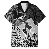 Alofa Samoa Valentine Black Family Matching Off The Shoulder Long Sleeve Dress and Hawaiian Shirt Love Is The Greatest Thing