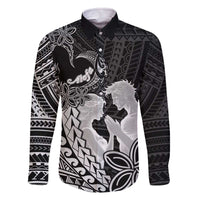 Alofa Samoa Valentine Black Family Matching Off The Shoulder Long Sleeve Dress and Hawaiian Shirt Love Is The Greatest Thing