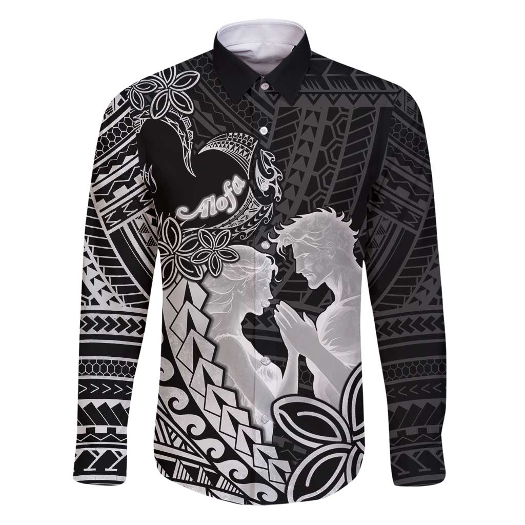 Alofa Samoa Valentine Black Family Matching Puletasi and Hawaiian Shirt Love Is The Greatest Thing
