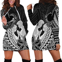 Alofa Samoa Valentine Black Hoodie Dress Love Is The Greatest Thing LT05 - Polynesian Pride