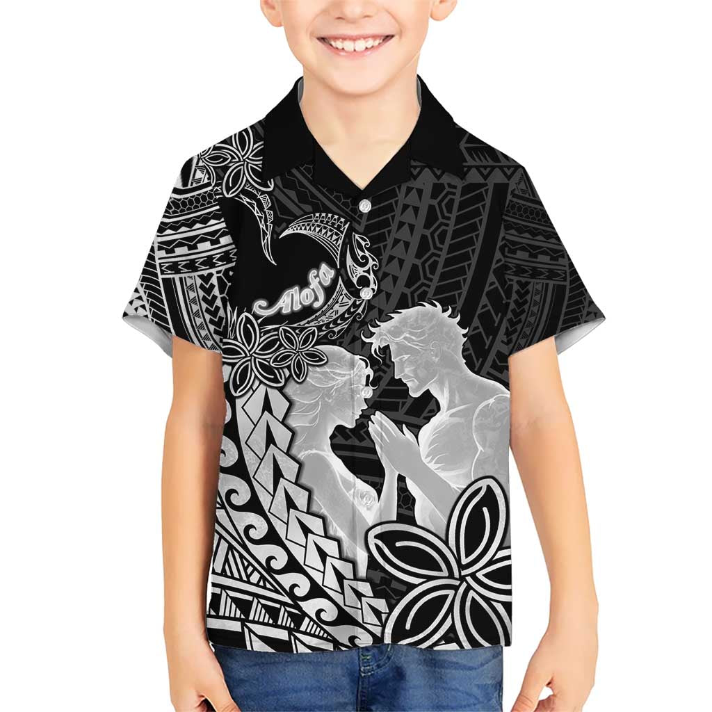 Alofa Samoa Valentine Black Kid Hawaiian Shirt Love Is The Greatest Thing LT05 Kid Black - Polynesian Pride