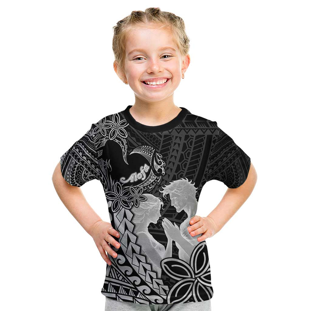 Alofa Samoa Valentine Black Kid T Shirt Love Is The Greatest Thing LT05 Black - Polynesian Pride