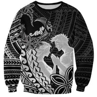 Alofa Samoa Valentine Black Sweatshirt Love Is The Greatest Thing LT05 Unisex Black - Polynesian Pride