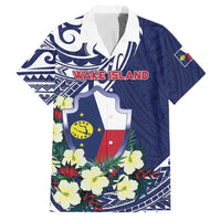 Personalised Wake Island Family Matching Long Sleeve Bodycon Dress and Hawaiian Shirt Tribal Pattern With Hibiscus Flowers