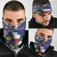 Wake Island Neck Gaiter Tribal Pattern With Hibiscus Flowers LT05 - Polynesian Pride