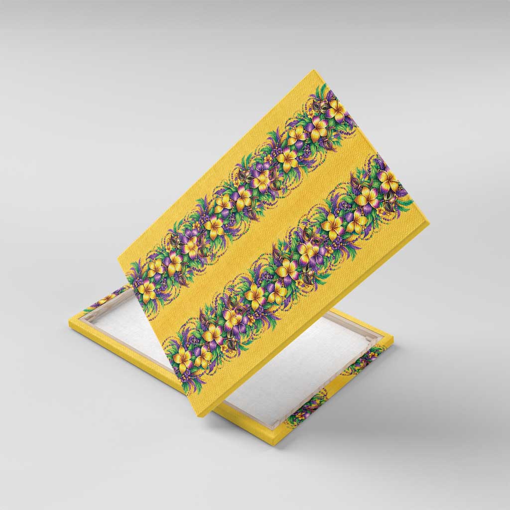 Aloha Hawaii Mardi Gras Canvas Wall Art Gold Style