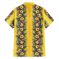 Aloha Hawaii Mardi Gras Family Matching Mermaid Dress and Hawaiian Shirt Gold Style LT05 - Polynesian Pride
