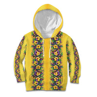 Aloha Hawaii Mardi Gras Kid Hoodie Gold Style LT05 Hoodie Gold - Polynesian Pride