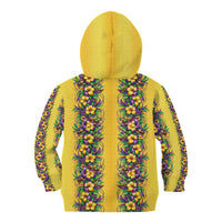 Aloha Hawaii Mardi Gras Kid Hoodie Gold Style LT05 - Polynesian Pride