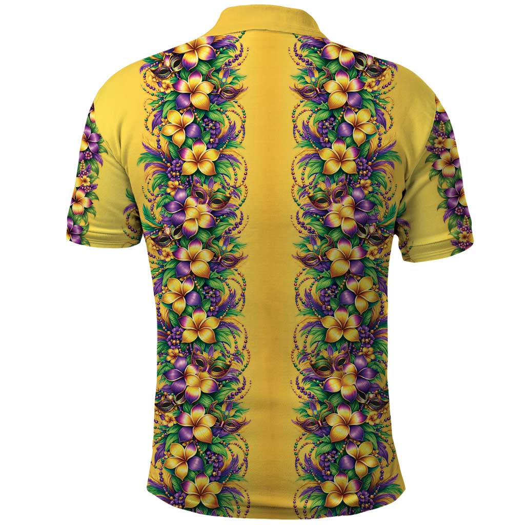 Aloha Hawaii Mardi Gras Polo Shirt Gold Style