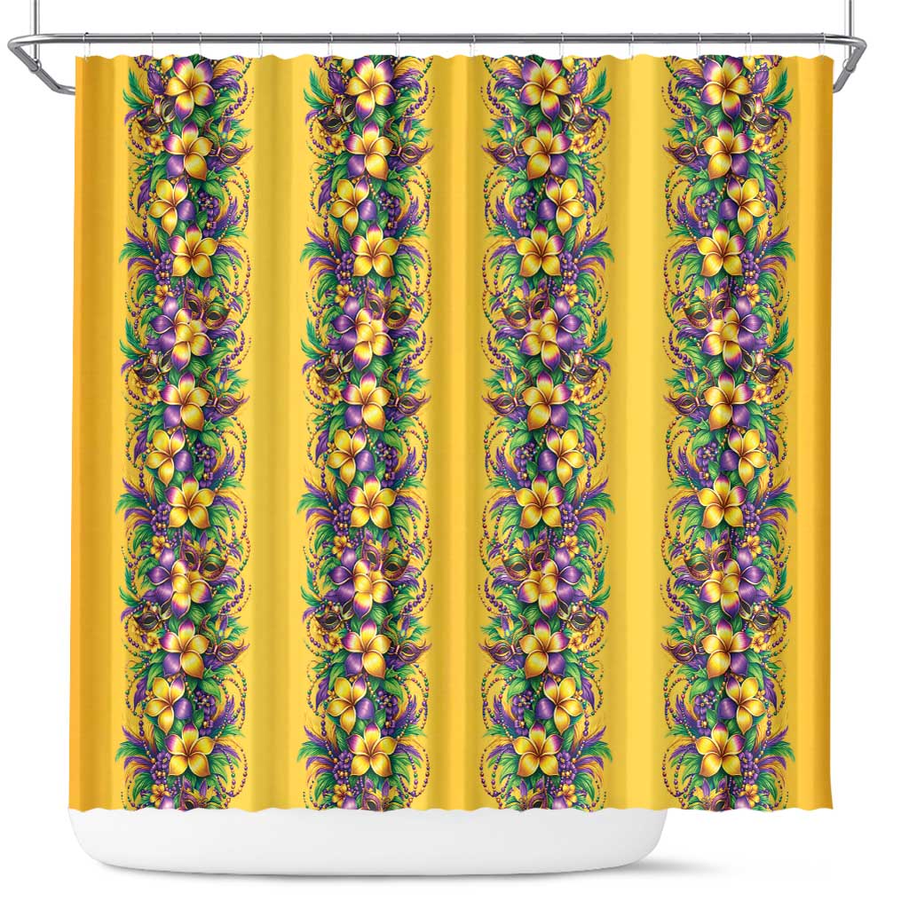 Aloha Hawaii Mardi Gras Shower Curtain Gold Style