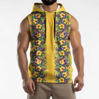 Aloha Hawaii Mardi Gras Sleeveless Hoodie Gold Style LT05 - Polynesian Pride