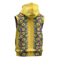 Aloha Hawaii Mardi Gras Sleeveless Zip Hoodie Gold Style LT05 - Polynesian Pride