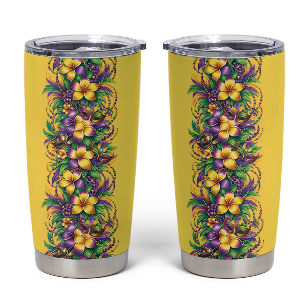 Aloha Hawaii Mardi Gras Tumbler Cup Gold Style