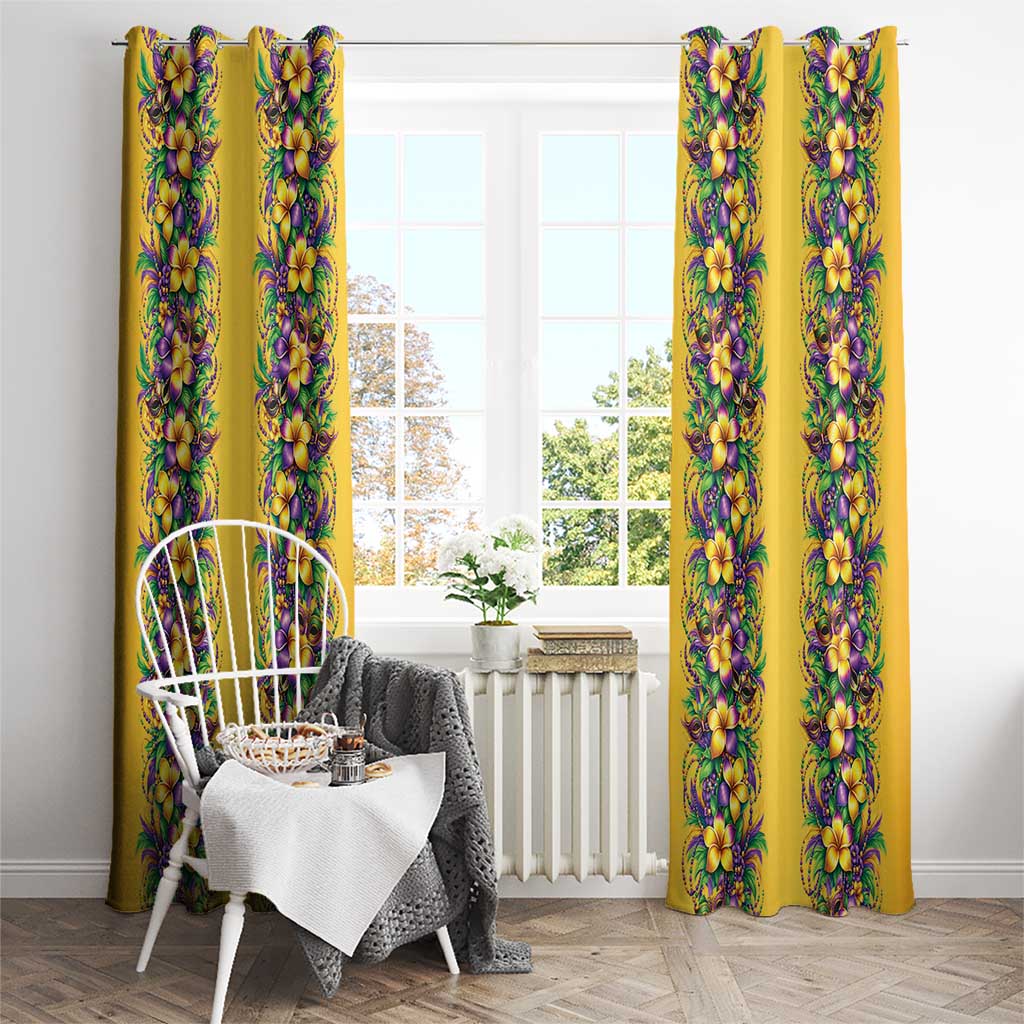 Aloha Hawaii Mardi Gras Window Curtain Gold Style LT05 - Polynesian Pride