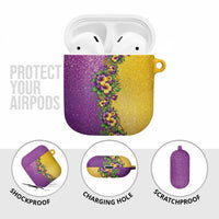 Hawaii Mardi Gras AirPods Case Plumeria Lei Beads Glitter Style LT05 - Polynesian Pride