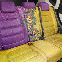 Hawaii Mardi Gras Back Car Seat Cover Plumeria Lei Beads Glitter Style LT05 - Polynesian Pride
