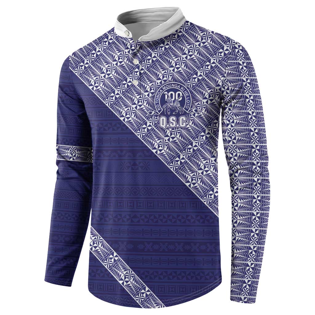 Tonga Queen Salote College Button Sweatshirt 100 Years Anniversary Navy Color