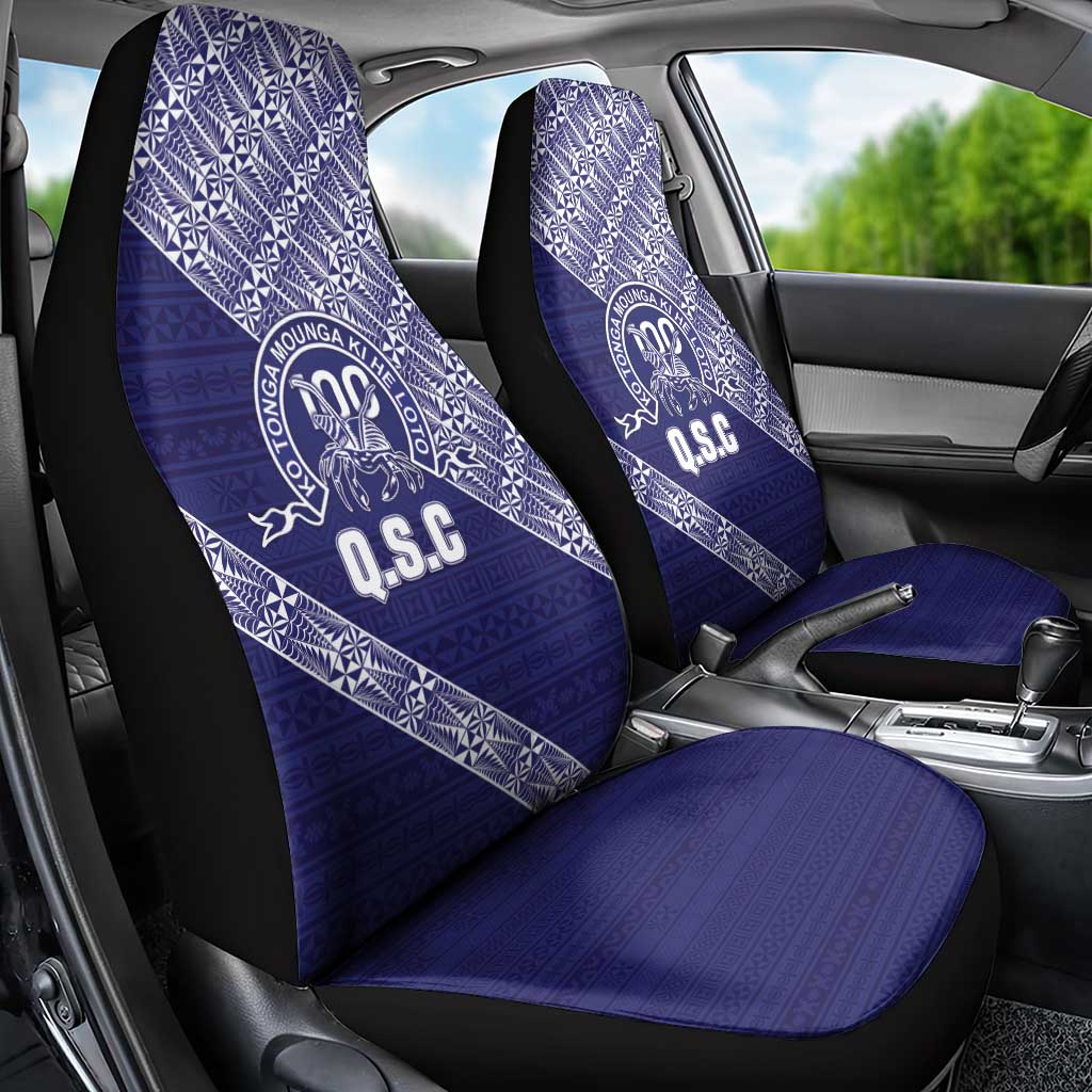Tonga Queen Salote College Car Seat Cover 100 Years Anniversary Navy Color LT05 - Polynesian Pride