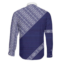 Tonga Queen Salote College Family Matching Long Sleeve Bodycon Dress and Hawaiian Shirt 100 Years Anniversary Navy Color