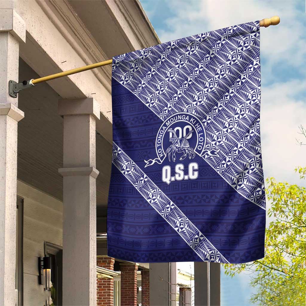 Tonga Queen Salote College Garden Flag 100 Years Anniversary Navy Color