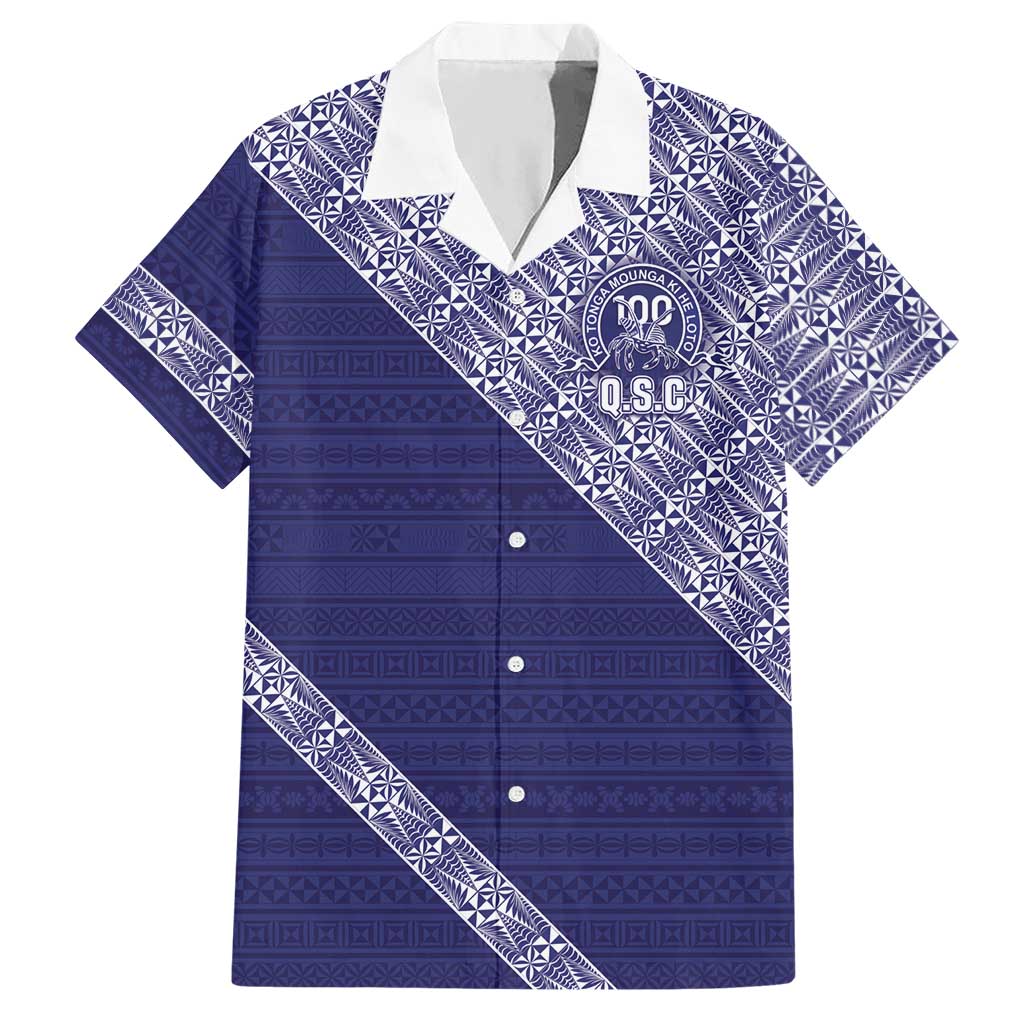 Tonga Queen Salote College Hawaiian Shirt 100 Years Anniversary Navy Color