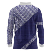 Tonga Queen Salote College Long Sleeve Polo Shirt 100 Years Anniversary Navy Color